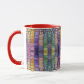 Colorful Pebble Mosaic Multicolor Stone Purple マグカップ (左)