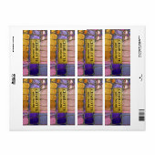 Colorful Pebble Mosaic Multicolor Stone Purple ラベル (フルシート)