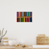 Colorful pencil crayons print poster ポスター (キッチン)
