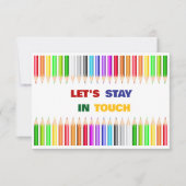 Colorful Pencils Playdate Invitation 招待状 (正面)