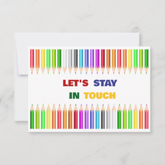 Colorful Pencils Playdate Invitation 招待状 (正面)