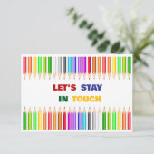 Colorful Pencils Playdate Invitation 招待状 (スタンド正面)