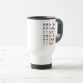 Colorful Penguin Pattern – Cute Rainbow Animal トラベルマグ (正面右)