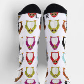 Colorful Penguin Pattern – Fun Rainbow Animal Spor ソックス (上部)