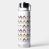 Colorful Penguin Pattern Fun Whimsical Cute Animal ウォーターボトル (背面)