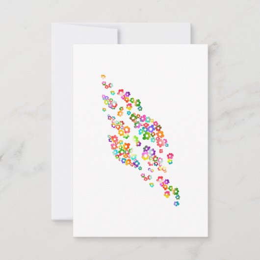 Colorful Peony Flowers 招待状 (正面)