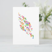 Colorful Peony Flowers 招待状 (スタンド正面)