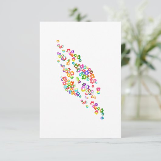 Colorful Peony Flowers 招待状 (スタンド正面)