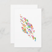 Colorful Peony Flowers 招待状 (正面/裏面)