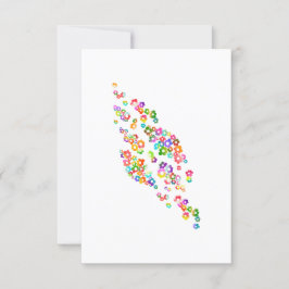 Colorful Peony Flowers 招待状