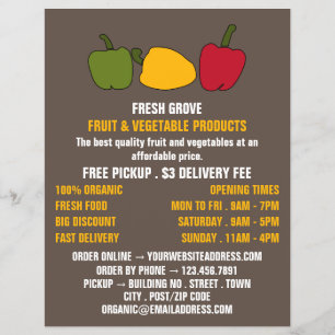 Colorful Peppers, Greengrocers Advertising チラシ