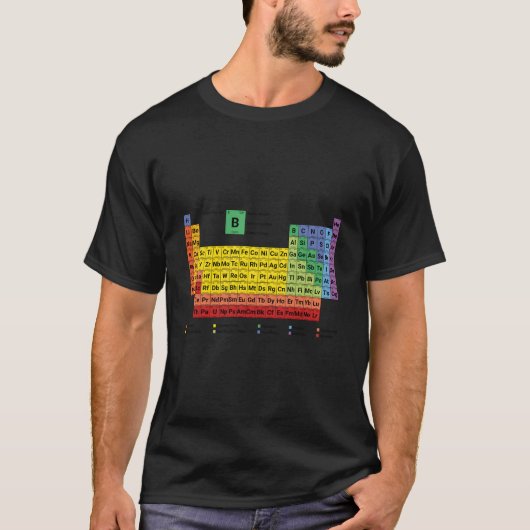 Colorful Periodic Table Of Elets With Description Tシャツ (正面)