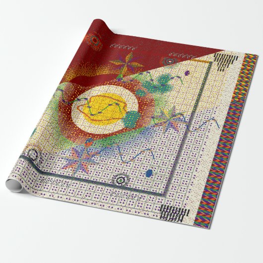 Colorful Persian Carpet mandala pattern  ラッピングペーパー (アンロールド)