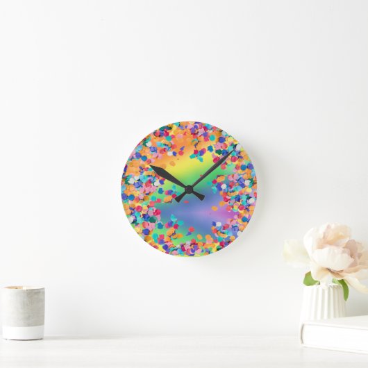 colorful personalize picture HP Laptop Skin ラウンド壁時計 (ホーム)