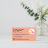 Colorful Pet Care Veterinary Appointment Cards 予約カード (スタンド正面)