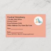 Colorful Pet Care Veterinary Appointment Cards 予約カード (正面)