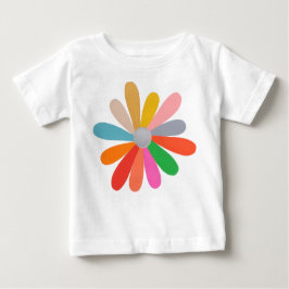 Colorful Petal Flower T-Shirt ベビーTシャツ