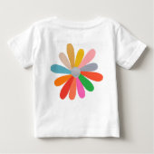 Colorful Petal Flower T-Shirt ベビーTシャツ (裏面)