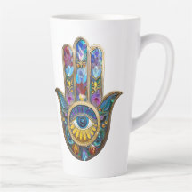 Colorful Petals Leaves Hamsa Sapphire Third Eye