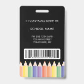 Colorful Photo Teacher Security Badge バッジ (裏面)