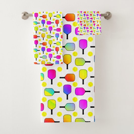 Colorful, Pickleball Paddles, Yellow Pickleball バスタオルセット (インサイチュ)