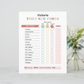 Colorful Picky Eater Chart with Food Rating System (スタンド正面)