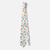 Colorful Pill Pattern Pharmacy RX Prescription  ネクタイ (正面)