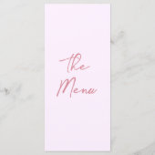 Colorful Pink Hand Drawn Floral Wedding Menu  メニュー (裏面)