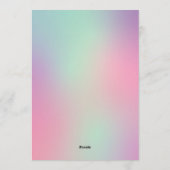 Colorful Pink Kids Spa Party Birthday Invitation 招待状 (裏面)