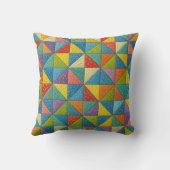 Colorful Pinwheel Quilt Design クッション (裏面)