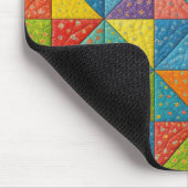 Colorful Pinwheel Quilt Design マウスパッド (コーナー)
