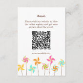 Colorful Pinwheel Themed Wedding エンクロージャーカード (正面)