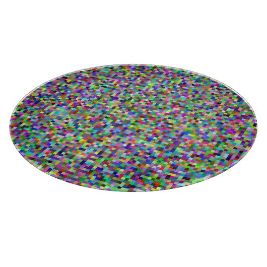 Colorful Pixel Squares Background Pattern カッティングボード (角)