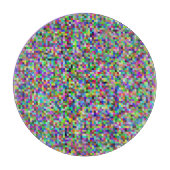 Colorful Pixel Squares Background Pattern カッティングボード (正面)