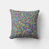 Colorful Pixel Squares Background Pattern クッション (正面)