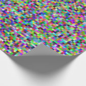 Colorful Pixel Squares Background Pattern ラッピングペーパー (角)