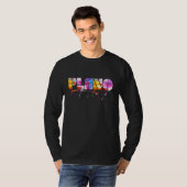 Colorful Plano Lettering  Watercolor Plano Tシャツ (正面フル)