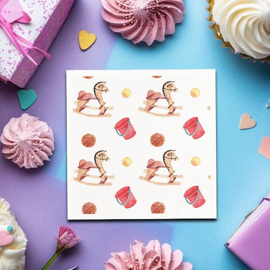 Colorful Playground Birthday Party スタンダードカクテルナプキン