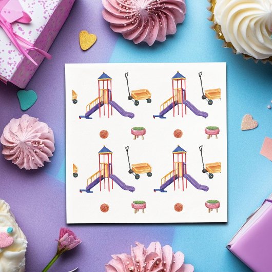 Colorful Playground Birthday Party スタンダードカクテルナプキン