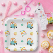 Colorful Playground Birthday Party ペーパープレート (パーティー)