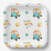 Colorful Playground Birthday Party ペーパープレート (正面)