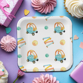 Colorful Playground Birthday Party ペーパープレート