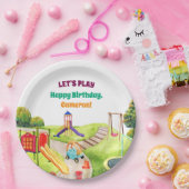 Colorful Playground Birthday Party  ペーパープレート (パーティー)
