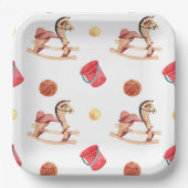 Colorful Playground Birthday Party ペーパープレート (正面)