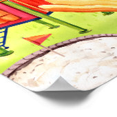 Colorful Playground Birthday Party Welcome ポスター (角)