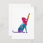 Colorful Playing Cat 招待状 (正面/裏面)