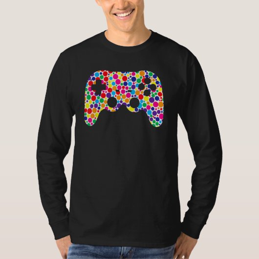 Colorful Polka Dot Game Controller International D Tシャツ (正面)