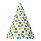 Colorful Polka Dot Third Birthday Hat パーティーハット (裏面)
