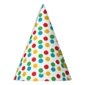 Colorful Polka Dot Third Birthday Hat パーティーハット (左)