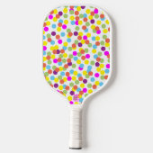 Colorful Polka Dots Pattern Abstract Art Design ピックルボールラケット (裏面)